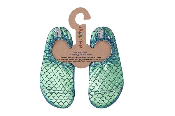 Slipfree Girls Foil Print Non Slip Shoes for Beach, Pool & Home